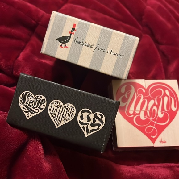 House Industries 4 blocks of heart (love) - Picture 10 of 14